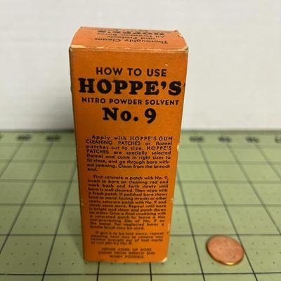 Vintage Hoppe's Nitro Solvent Bottle and Box
