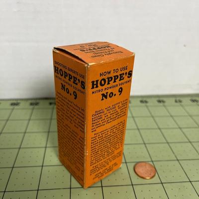 Vintage Hoppe's Nitro Solvent Bottle and Box