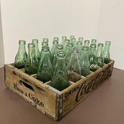 Vintage Coca-Cola Bottles and Wooden Case