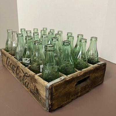 Vintage Coca-Cola Bottles and Wooden Case