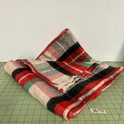 Vintage Picnic Basket, Wool Blanket and Ceramic Pie Holder