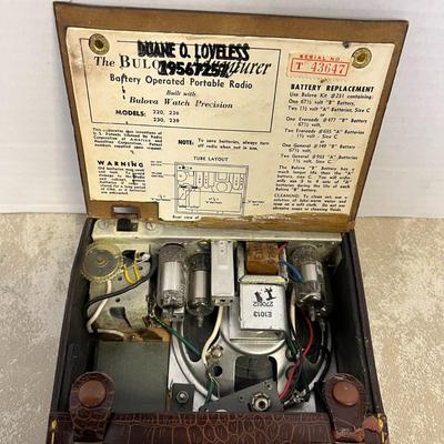 Vintage Bulova Watch Precision Adventurer Portable Radio