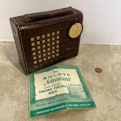 Vintage Bulova Watch Precision Adventurer Portable Radio