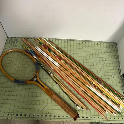 Vintage Arrows and Spalding Tennis Racket