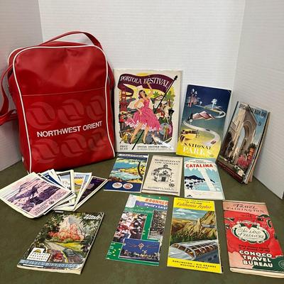 Vintage Travel Ephemera and Tote Bag