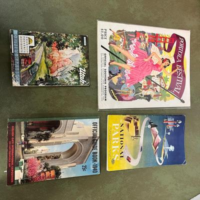 Vintage Travel Ephemera and Tote Bag