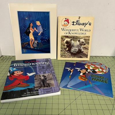 Lot of Disney Books, Prints, Ephemoria and 45 Record