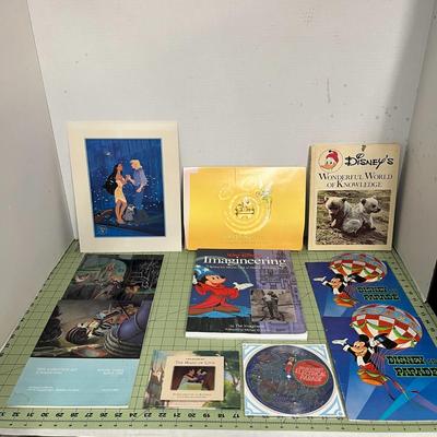 Lot of Disney Books, Prints, Ephemoria and 45 Record