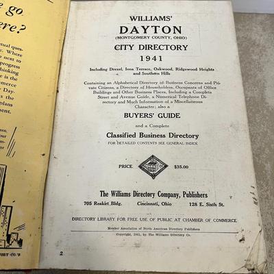 Vintage Dayton Ohio Directory, Typewriting Lessons and Register