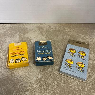Lot of Vintage Peanuts, Book, Playing Cards and Comics