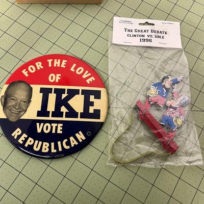 Lot of Political Memorabilia, Carter, Goldwater, Ike