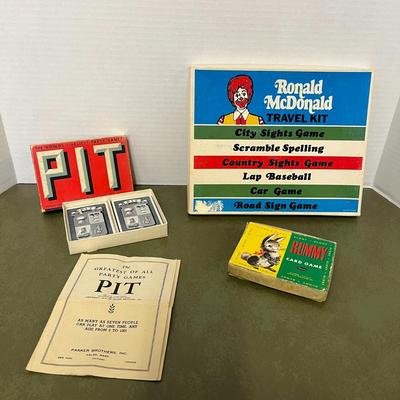 Vintage Card and Board Games, McDonalds, Rummy, Pit
