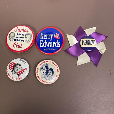 Vintage Pin Lot, Kennedy, Edwards, Autry