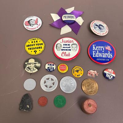 Vintage Pin Lot, Kennedy, Edwards, Autry