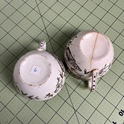 Pair of Vintage Cup and Saucers from Brazil