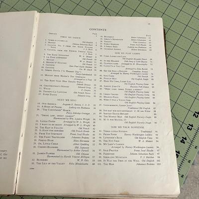 Vintage Nursery Garden Music Book and Fairy Stories