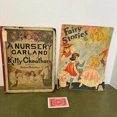 Vintage Nursery Garden Music Book and Fairy Stories