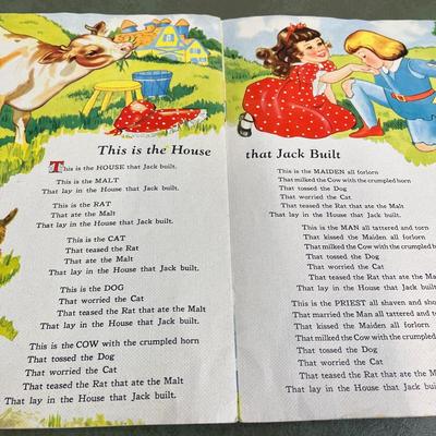 Vintage Nursery Garden Music Book and Fairy Stories