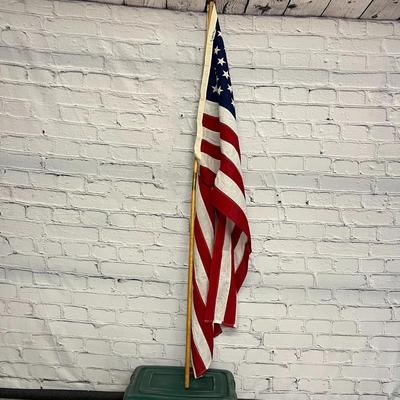 Vintage 50 Star Flag and Pole