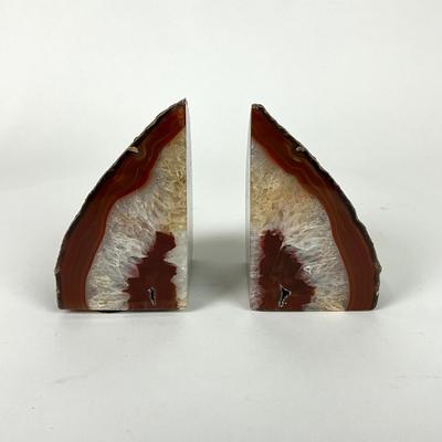 166 Brown Agate Bookends