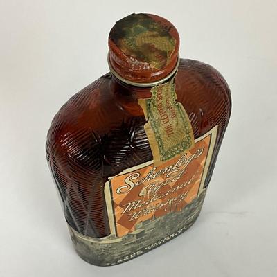168 Prohibition Era Schenley's Aged Medicinal Whiskey Bottle With Labels