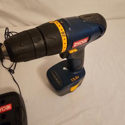 Ryobi 12.0 Volt Cordless Drill & Case (G-JS)