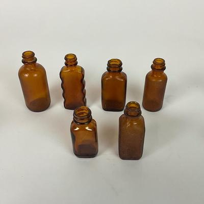 170 Lot of Antique/Vintage Amber, Green, Cobalt Glass Bottles