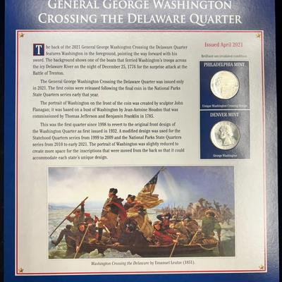 General George Washington Crossing the Dekaware Quarter