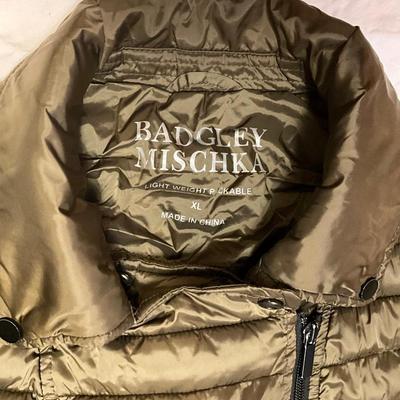 Badgley Mischka Puffer Jacket XL Hunter Green