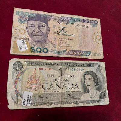 NIGERIA AND CANADA CURRENCY