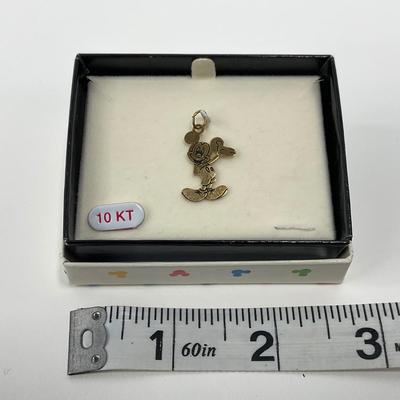 -1- JEWELRY | 10K Yellow Gold Mickey Mouse Charm | Van Dell