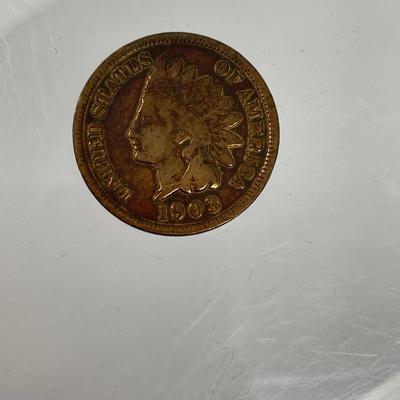 1903 Indian Head Penny Sleeved