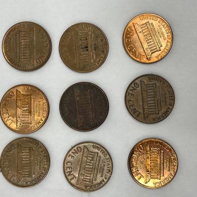 1970s & 80s 100% copper pennies