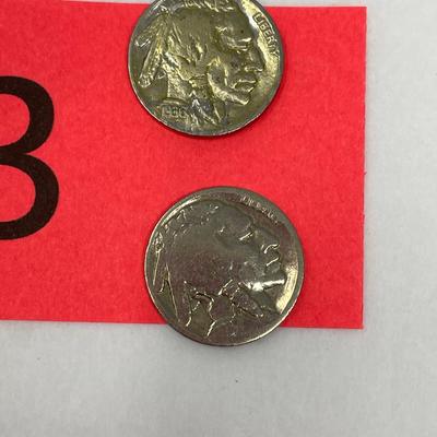 1936 & 37 Buffalo Indian Head Nickel