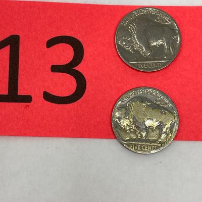 1936 & 37 Buffalo Indian Head Nickel