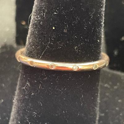 ROSE GOLD ETERNITY BAND. ROSE GOLD LEAF BYPASS RING