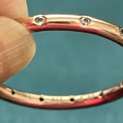 ROSE GOLD ETERNITY BAND. ROSE GOLD LEAF BYPASS RING