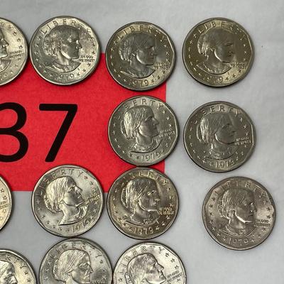 1979 Susan B Anthony Dollars Lot of 20