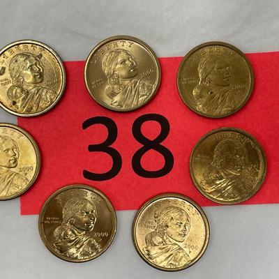 Lot of 7 Sacagawea Dollars