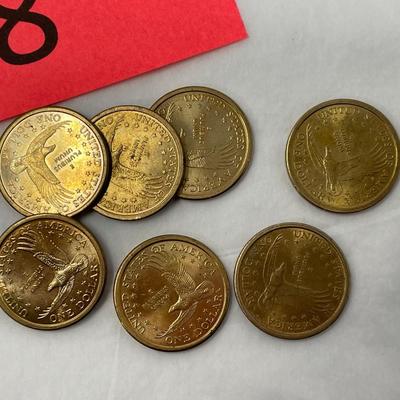 Lot of 7 Sacagawea Dollars