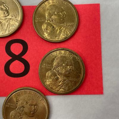Lot of 7 Sacagawea Dollars