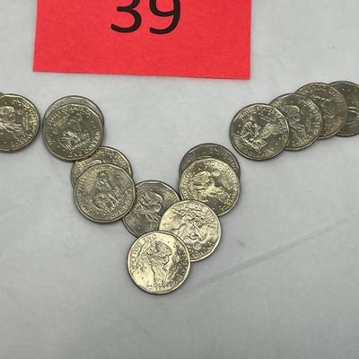 Lot of 15 Susan B Anthony Dollars