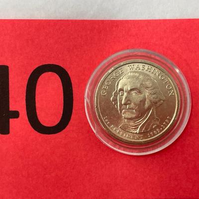 Washington Dollar coin, sealed