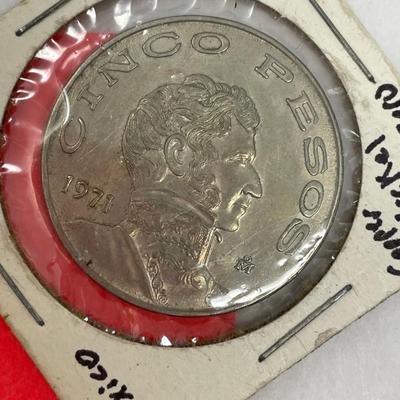1971 Mexico 5 Pesos Coin