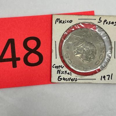 1971 Mexico 5 Pesos Coin