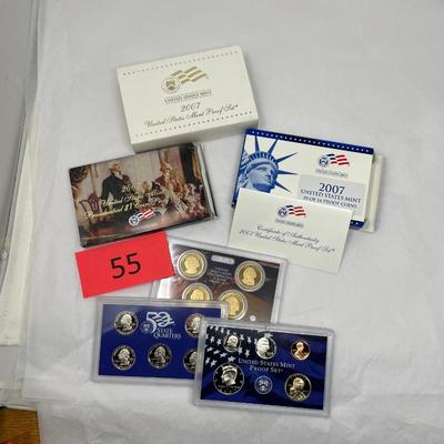 2007 Mint Proof Set w/ President Dollars