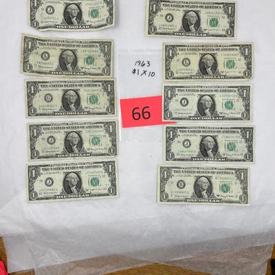 10 1963 $1 BIlls