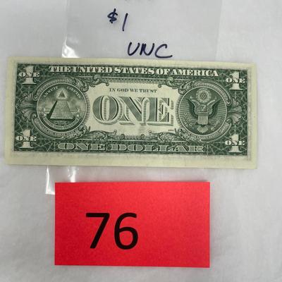 1977 $1 bill UNC
