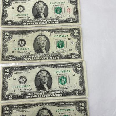 Lot of 5 1976 $2 Bill