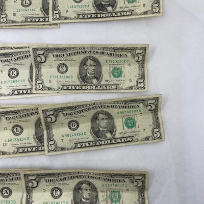 1985 $5 bills Lot of 16